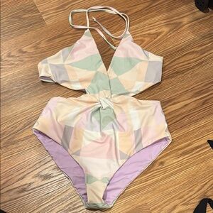 Geometric Mara Hoffman Pastel Swimsuit